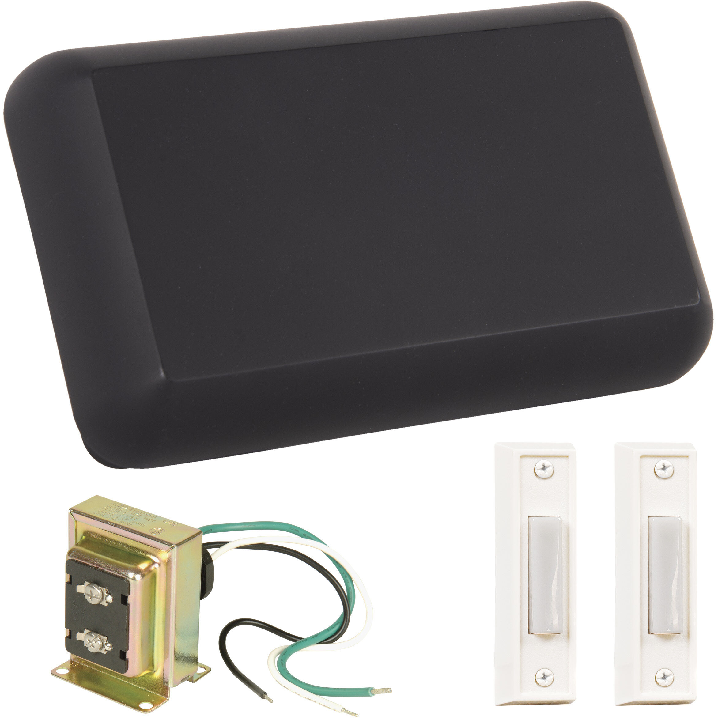 Craftmade CK1001-FB Builder Flat Black Chime Kit, Black Buttons