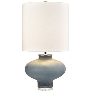 Skye 28 inch 150.00 watt Frosted Blue and Clear Table Lamp Portable Light
