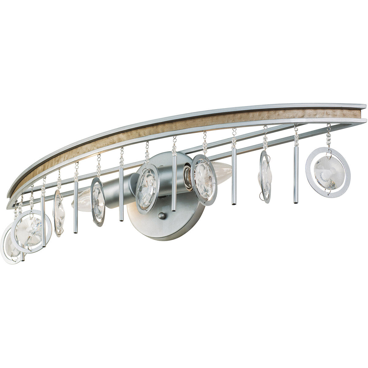 Charmed 2 Light 24 inch Silver with Champagne Mist Bath Vanity Wall Light