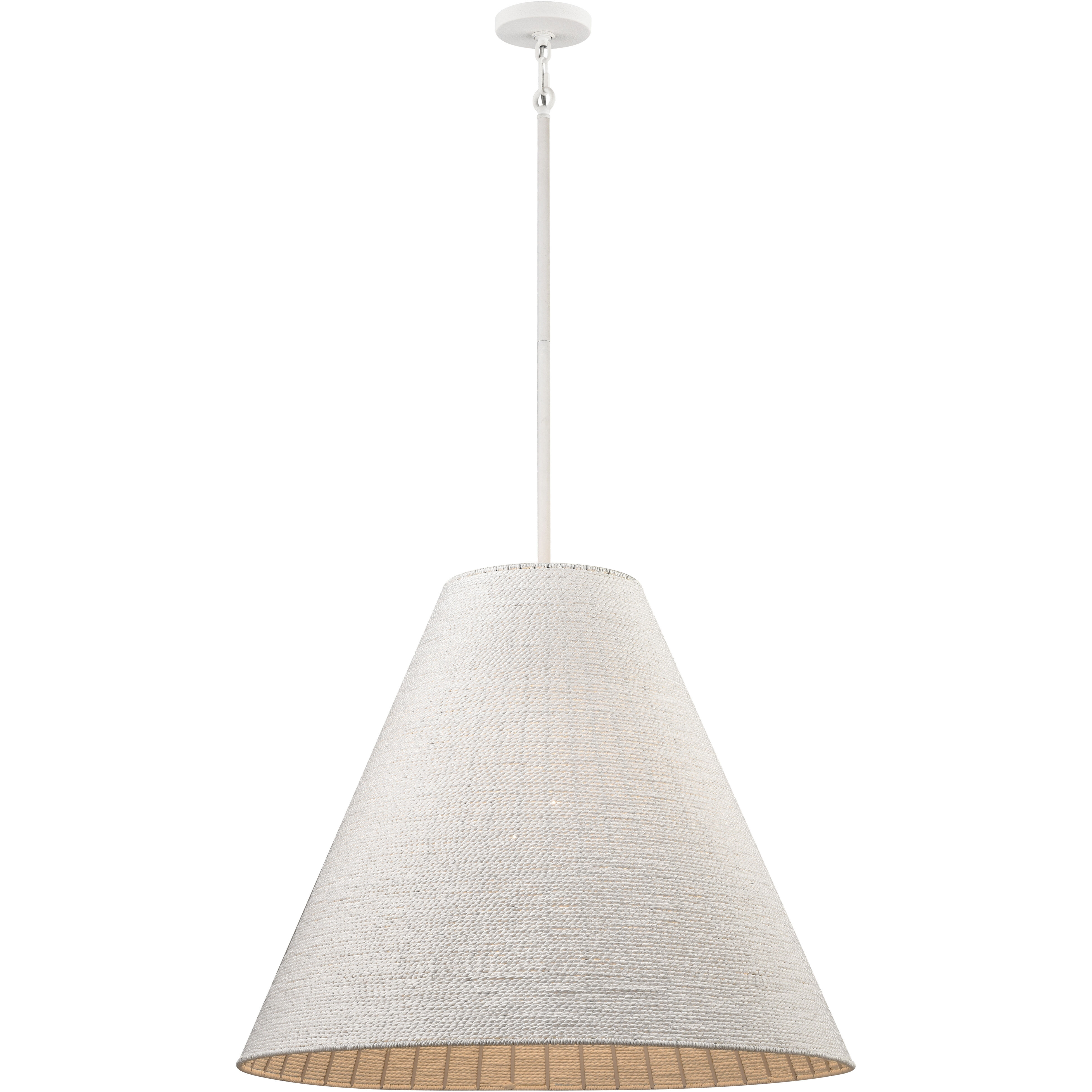 Sophie 4 Light 30 inch White Coral Pendant Ceiling Light