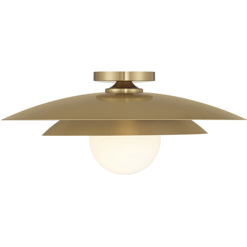 Sherrer 1 Light 20 inch Warm Brass Semi-Flush Ceiling Light