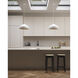 Helena LED 16.88 inch White and Gold Pendant Ceiling Light
