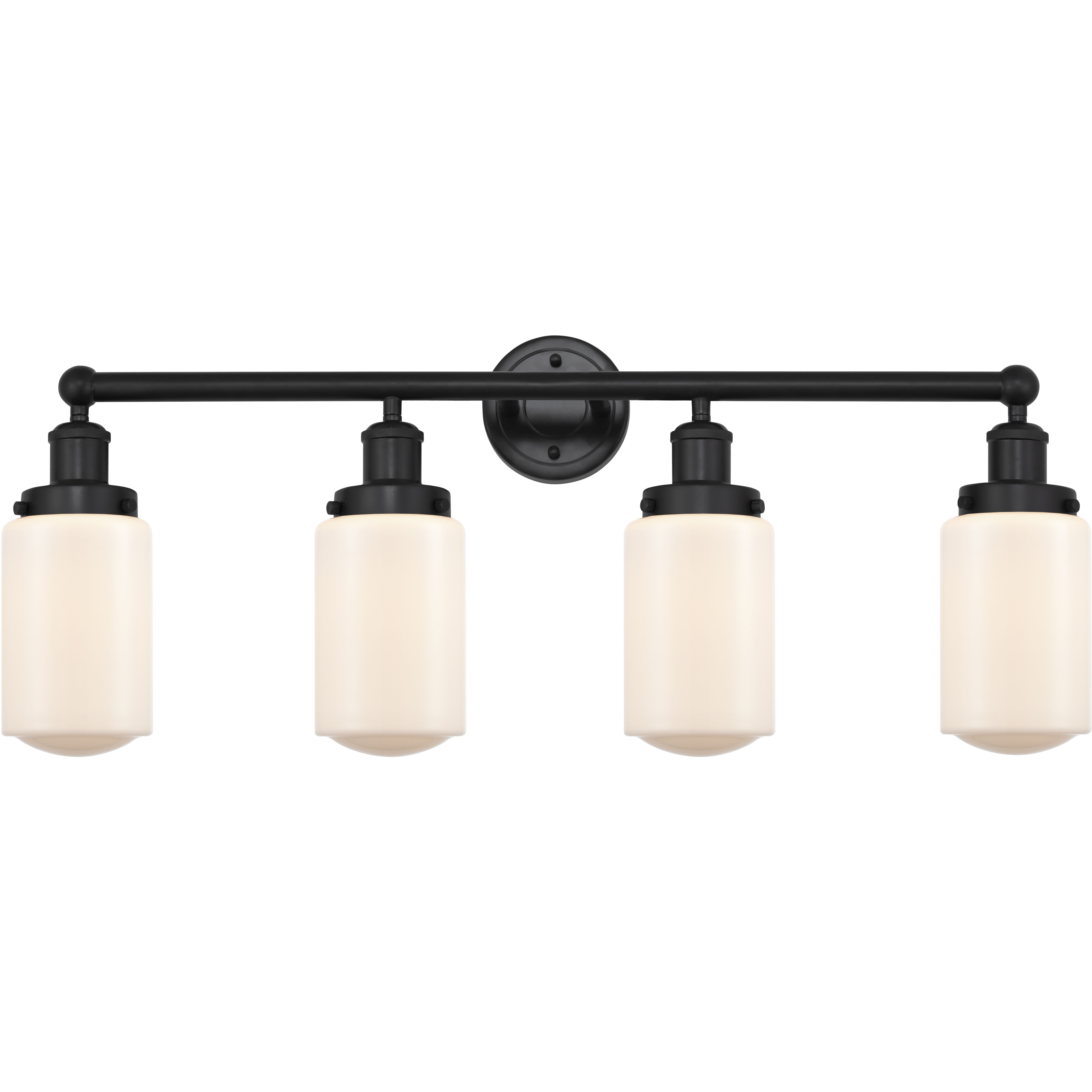 Dover 4 Light 33.5 inch Matte Black Bath Vanity Light Wall Light