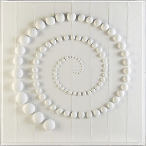 Pearl Spiral I Hand Painted Shadowbox