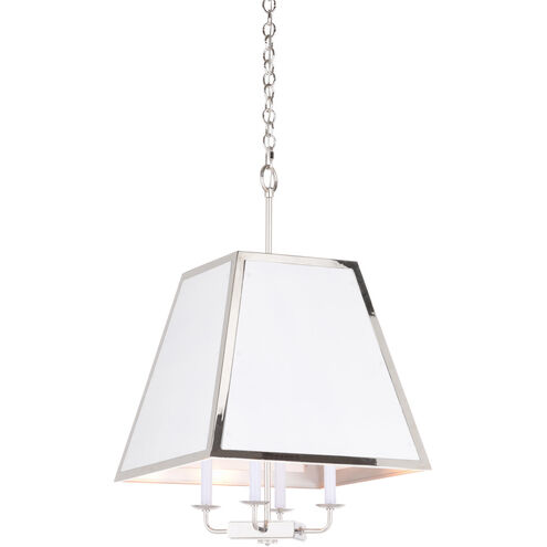 Matthew Frederick International 4 Light 18 inch Polished Nickel/Chantilly Lace Island Pendant Ceiling Light