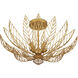 Leaflace 4 Light 26 inch Contemporary Gold Leaf and Contemporary Gold Semi-Flush Mount Ceiling Light