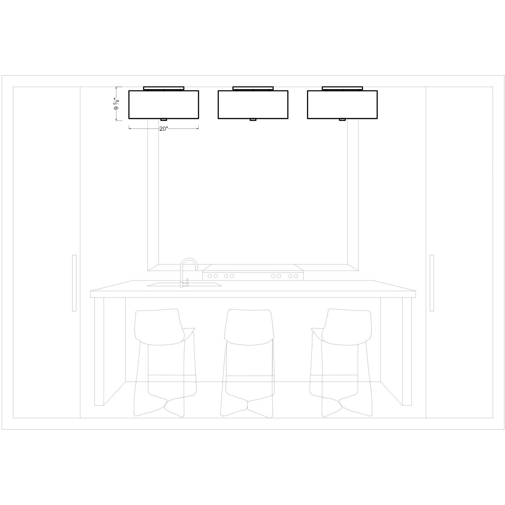 Sean Lavin Lennon 3 Light 20 inch Sunset Gold Semi-Flush Mount Ceiling Light, Cream Linen