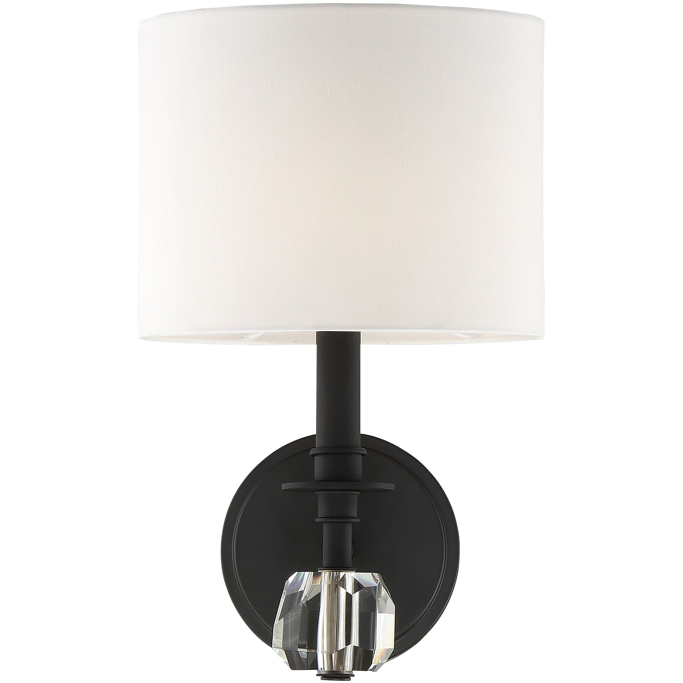 Chimes Bath Sconce Wall Light in Black Forged