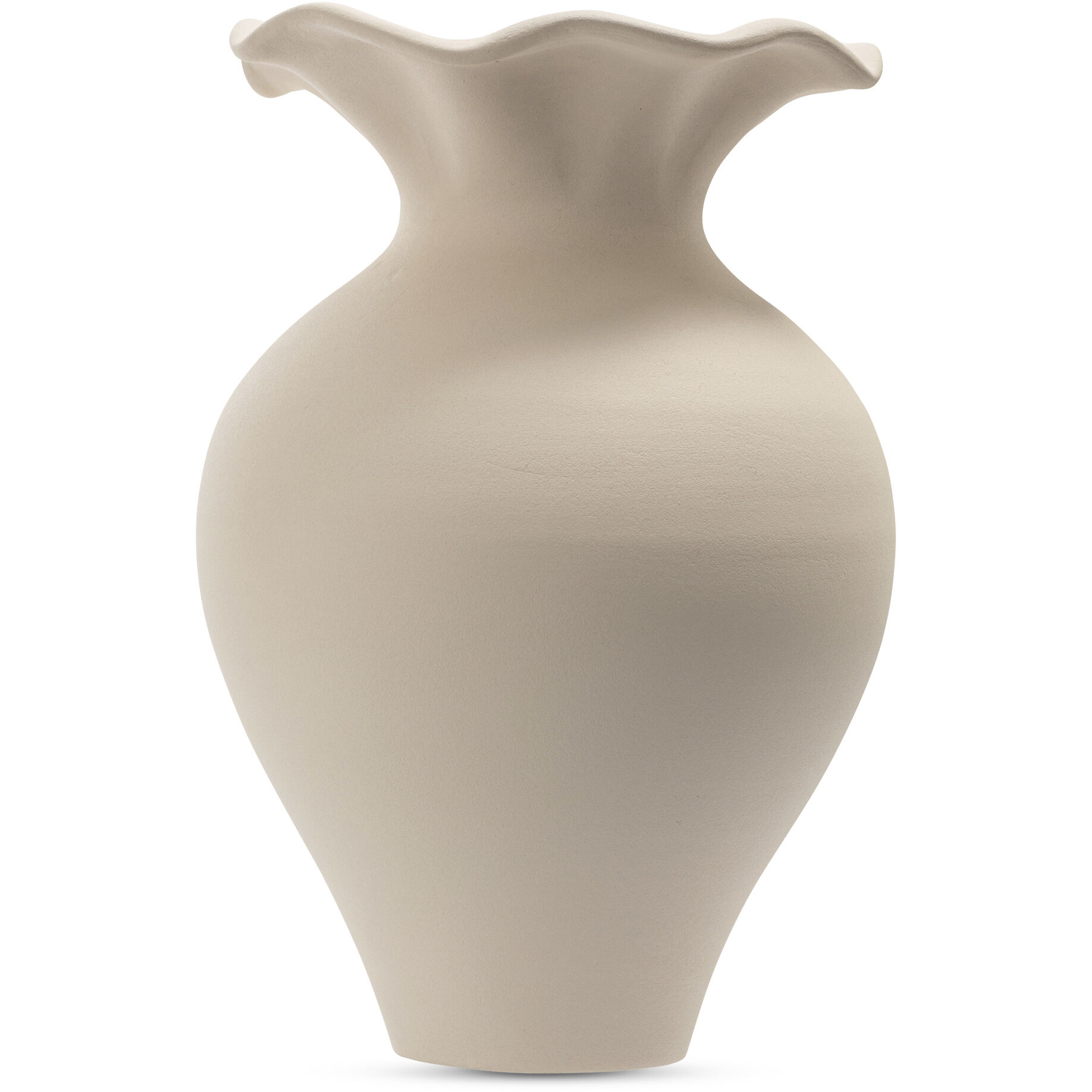 Ruffle 12.4 X 8.27 inch Vase in Beige