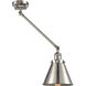 Appalachian 18 inch 100 watt Satin Nickel Swing Arm Wall Light in Brushed Satin Nickel, Franklin Restoration