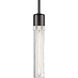 Zigrina 1 Light 5.13 inch Satin Brushed Black with Polished Nickel Pendant Ceiling Light