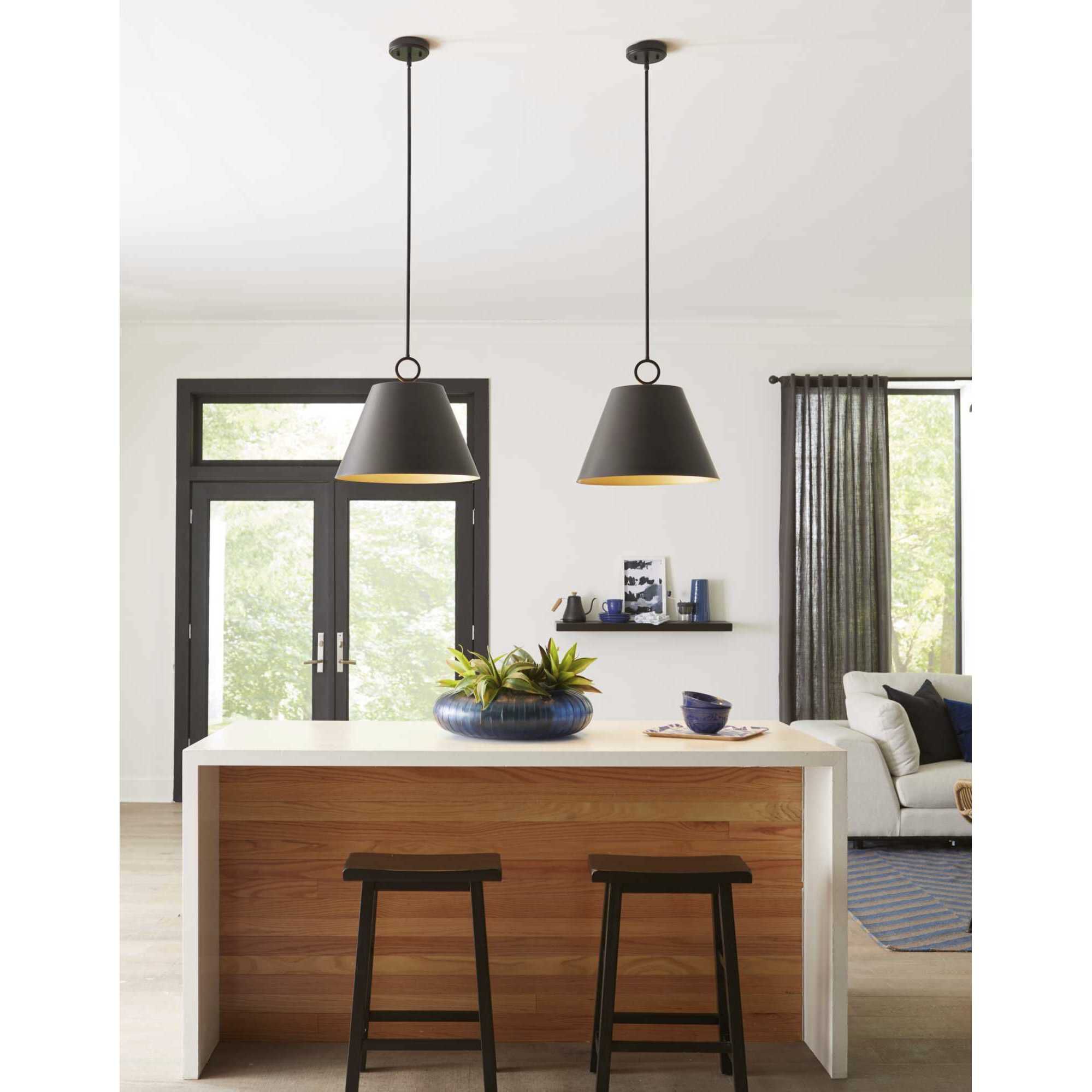 Parkhurst 3 Light 18 inch Matte Black Pendant Ceiling Light