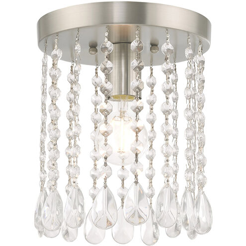 Elizabeth 1 Light 8 inch Brushed Nickel Flush Mount Ceiling Light