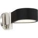 Side Step LED 6 inch Coal With Polished Nichel High Wall Sconce Wall Light