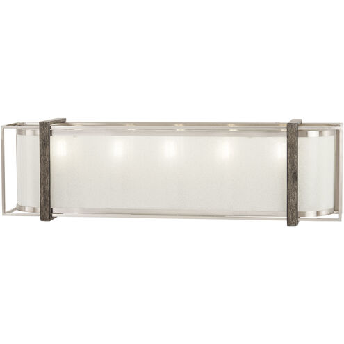 Tyson's Gate 5 Light 24 inch Brushed Nickel/Shale Wood Bath Light Wall Light