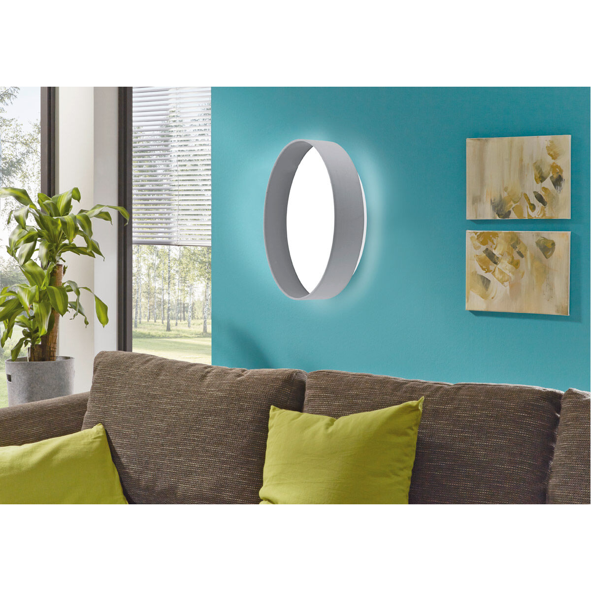 Palomaro LED 16 inch Charcoal Grey Flush Mount Ceiling Light