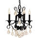 Liebestraum 4 Light 14 inch Brushed Nickel Mini Chandelier Ceiling Light