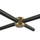 Alora Mood Colby Linear Pendant Ceiling Light in Matte Black and Tan Jute