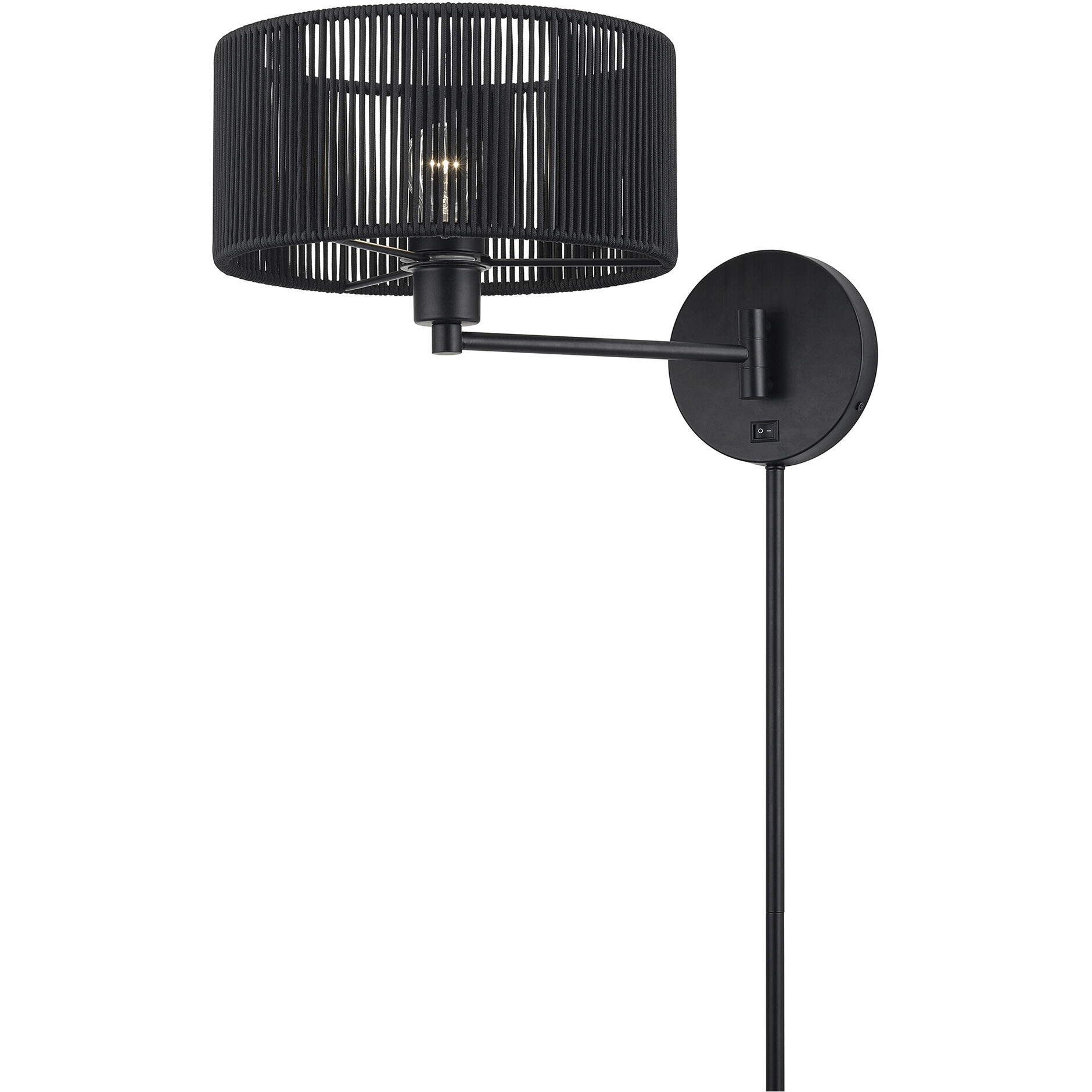 Acordia 17 inch 40.00 watt Black Swing Arm Wall Lamp Wall Light