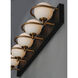 Revolve LED 34.25 inch Black and Gold Bath Vanity Wall Light