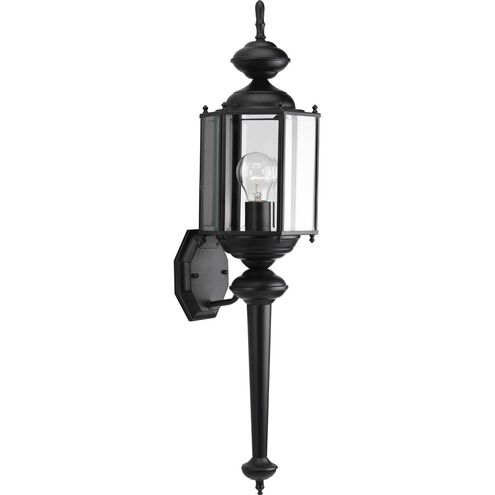 BrassGUARD 1 Light 29 inch Matte Black Outdoor Wall Lantern