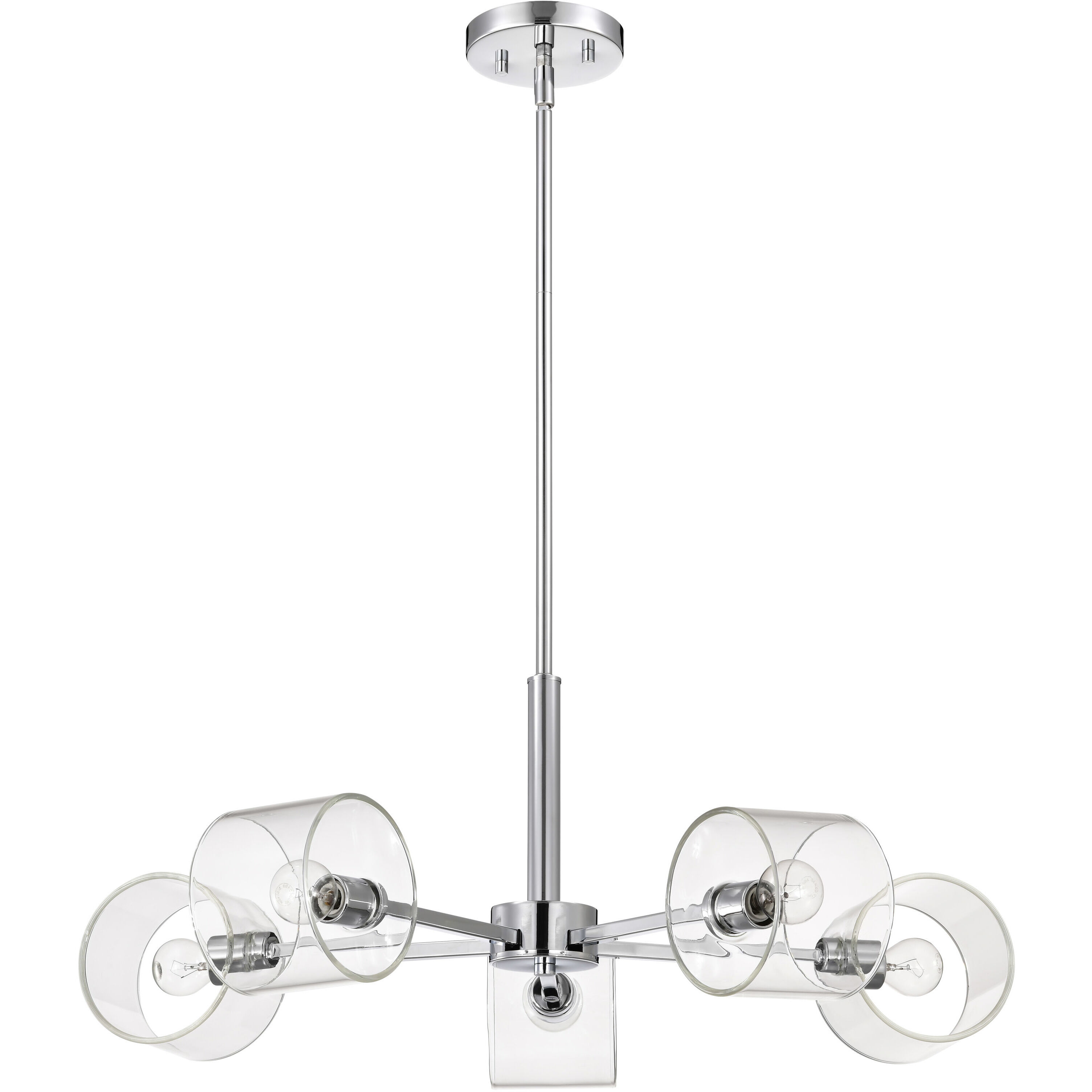 Marlowe 5 Light 28 inch Polished Nickel Chandelier Ceiling Light