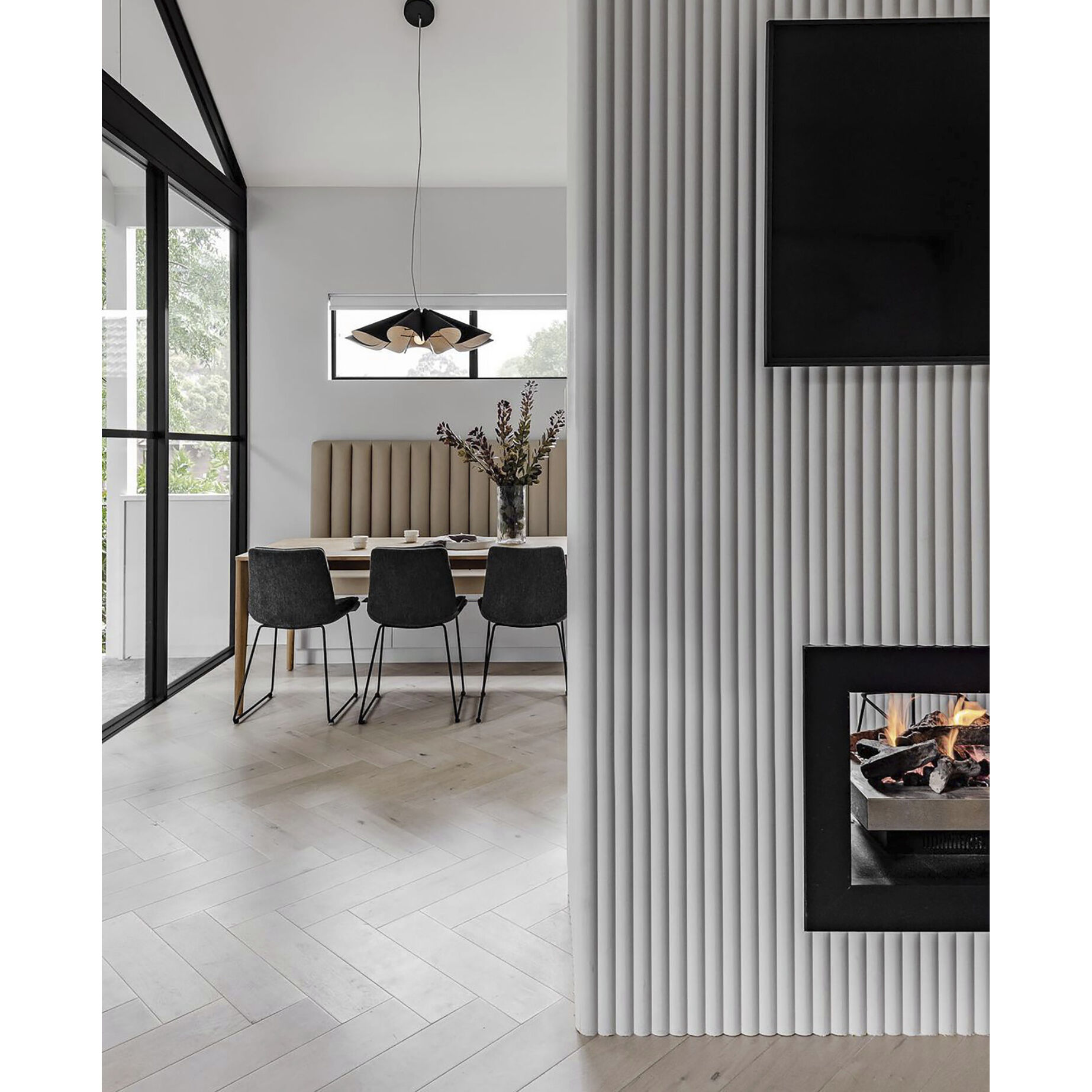 Delfina 1 Light 31.5 inch Black Pendant Ceiling Light in Ebony/Ash, 32 in, WEP Collection