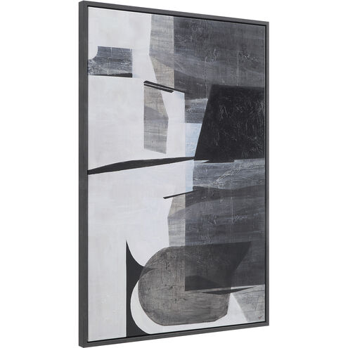 Elliott White/Black/Beige/Grey Canvas Art