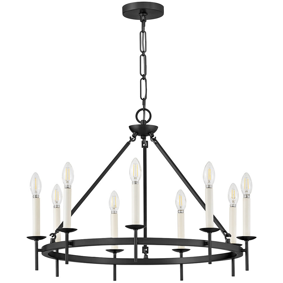 Copley 9 Light 27.75 inch Black Chandelier Ceiling Light