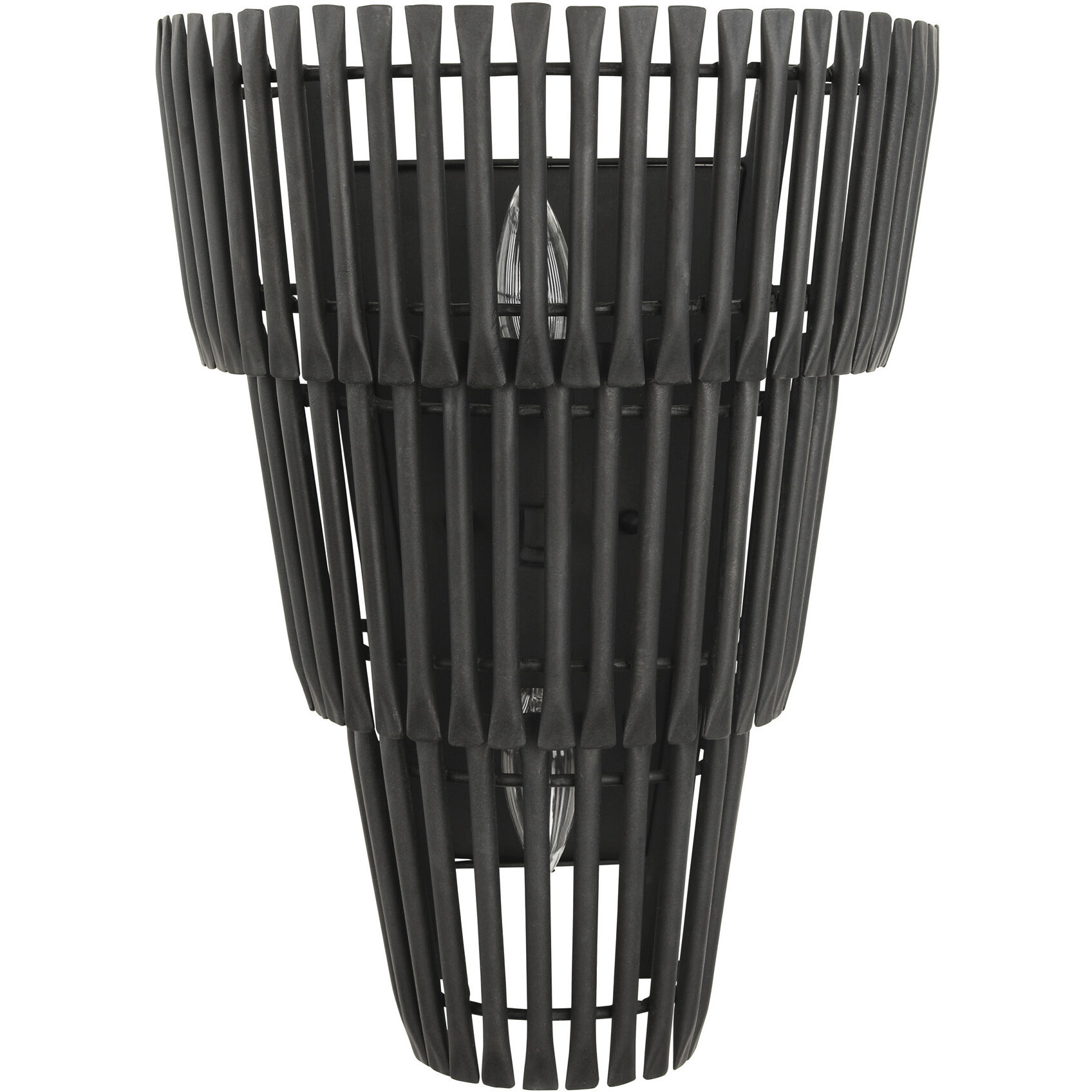 Apollo 2 Light 12 inch Carbon Black Wall Sconce Wall Light