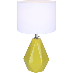 Persei 25 inch 100.00 watt Mustard Yellow and Chrome Table Lamp Portable Light