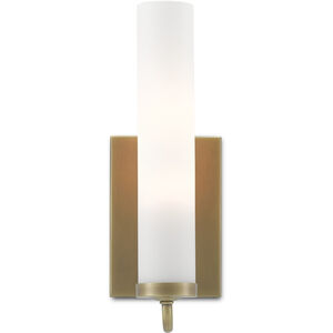 Brindisi 1 Light 5 inch Antique Brass/Opaque Glass Wall Sconce Wall Light