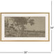 Landscape with Oak Tree Brown and Neutral and Sepia Framed Art