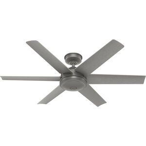Jetty 52 inch Matte Silver Outdoor Ceiling Fan