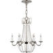 Chapman & Myers Paris Flea Market 6 Light 16.75 inch Polished Nickel Chandelier Ceiling Light, Petite