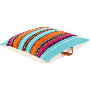 Toluca 26 X 26 inch Aqua/Beige/Bright Orange/Bright Pink/Black Pillow Kit, Square