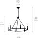 Carrick 6 Light Black Chandelier Ceiling Light, 1 Tier Small