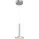 Aurora LED 6 inch Brushed Aluminum Pendant Ceiling Light 