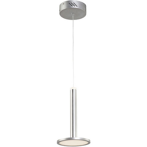 Aurora LED 6 inch Brushed Aluminum Pendant Ceiling Light 