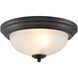 Helena 2 Light 13 inch Black Flush Mount Ceiling Light