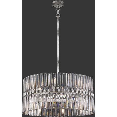 Belle Aurore 12 Light 26.25 inch Shadow Silver Leaf Pendant Ceiling Light