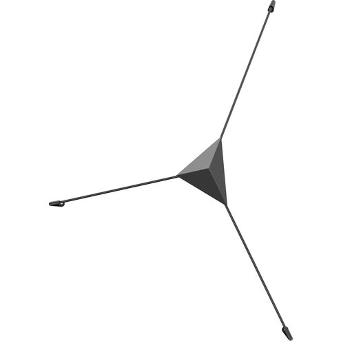 Abstract LED 41 inch Satin Black Multi-Surface Mount Wall Light