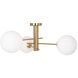 Aurelia LED 31.5 inch Brass Semi-Flush Mount Ceiling Light