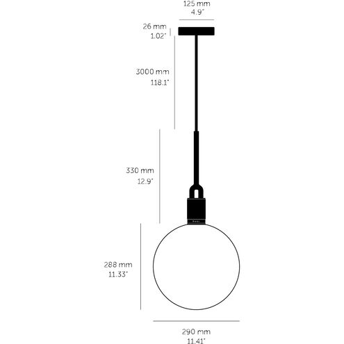 Forked LED 11.42 inch Gun Metal Pendant Ceiling Light
