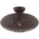 Charlton 1 Light 16 inch Bronze with Antique Brass Accents Semi Flush Ceiling Light
