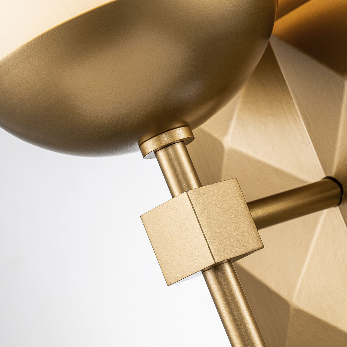 Deco 1 Light 6 inch Laquered Gold Bath Bar Wall Light