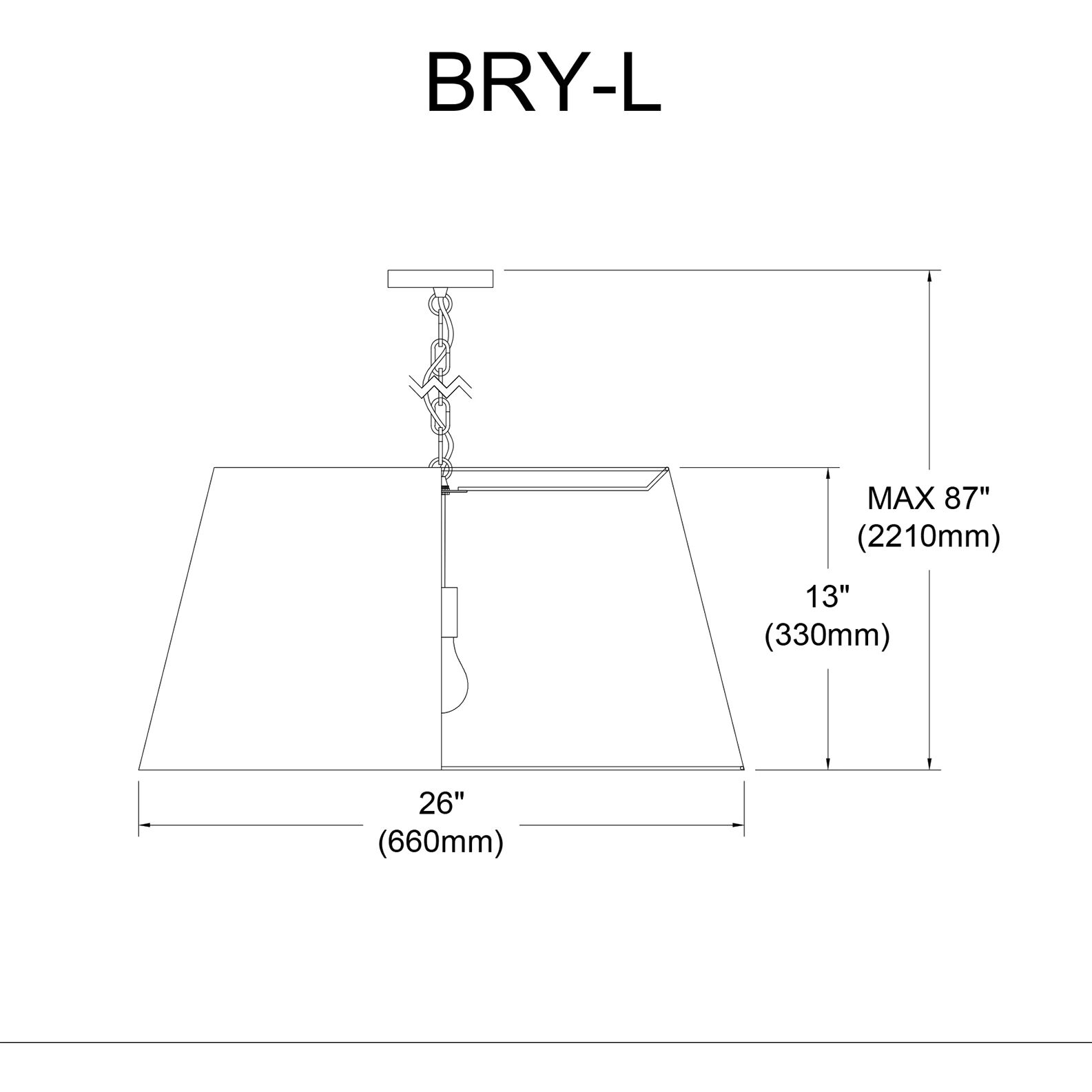 Brynn 1 Light 26 inch Black Pendant Ceiling Light in Black/Silver Jewel Tone