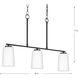Adley 3 Light 26 inch Matte Black Linear Chandelier Ceiling Light