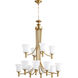 Rossington 12 Light 35.25 inch Aged Brass Chandelier Ceiling Light