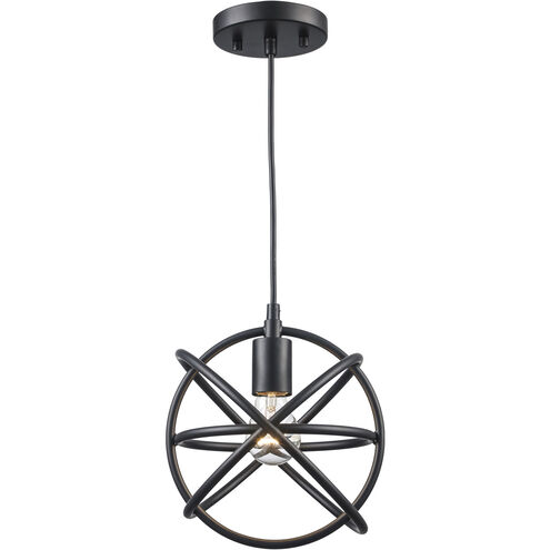 Lyra 1 Light 10 inch Black Pendant Ceiling Light